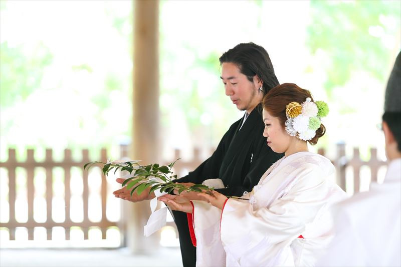 宗忠神社の結婚奉告祭